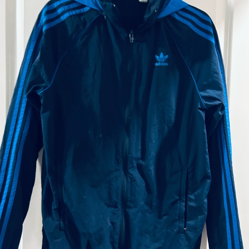 Adidas Navy Blue Hooded Jacket